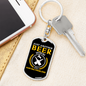 Just Another Beer Hunter'S Keychain Gift Stainless Steel or 18k Gold Dog Tag Keyring-Express Your Love Gifts