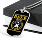 Just Another Beer Hunting Necklace Stainless Steel or 18k Gold Dog Tag 24" Chain-Express Your Love Gifts