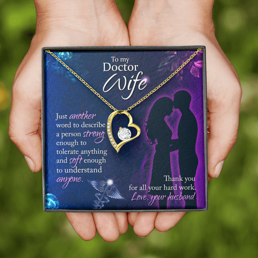 Just Another Word Healthcare Medical Worker Nurse Appreciation Gift Forever Necklace w Message Card-Express Your Love Gifts