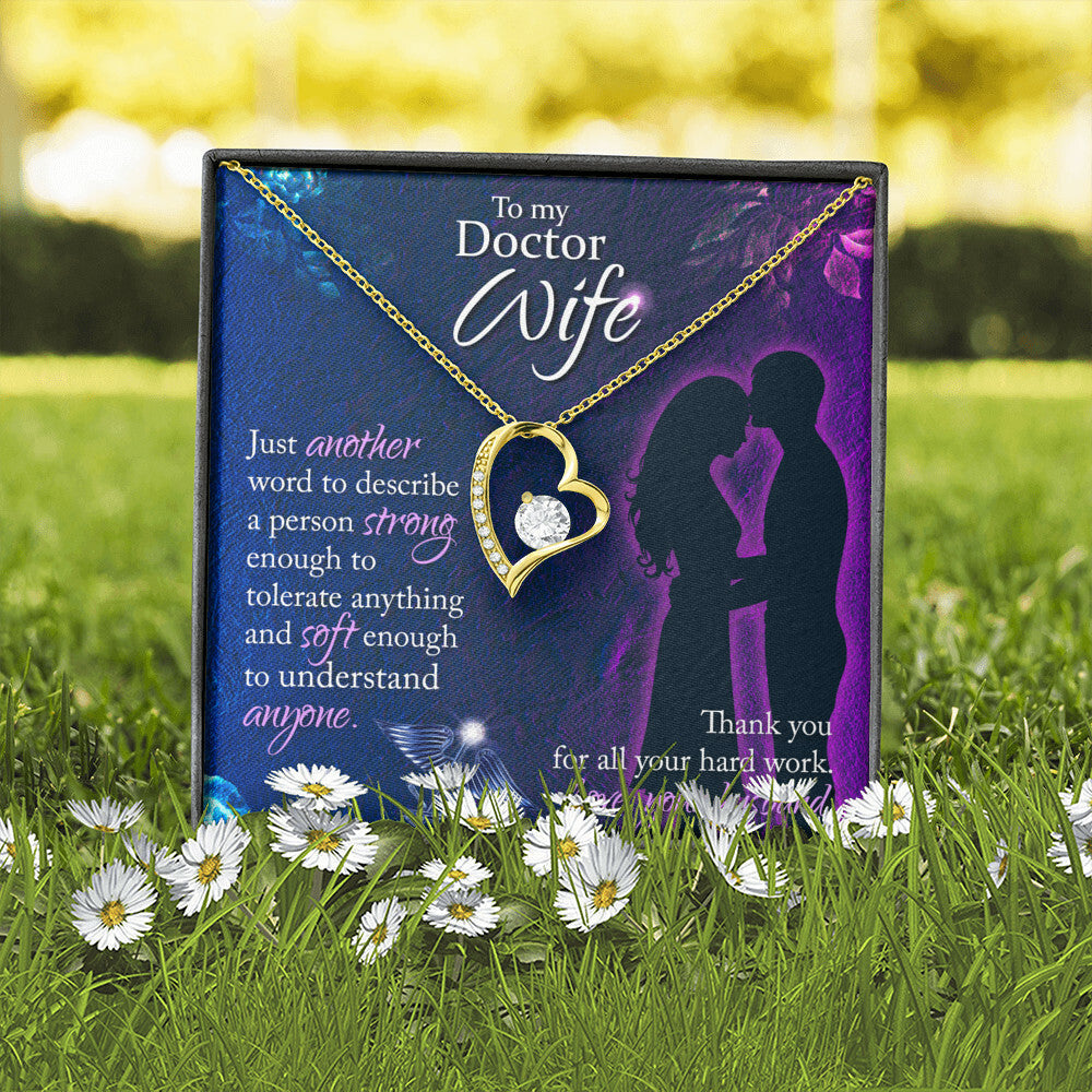 Just Another Word Healthcare Medical Worker Nurse Appreciation Gift Forever Necklace w Message Card-Express Your Love Gifts