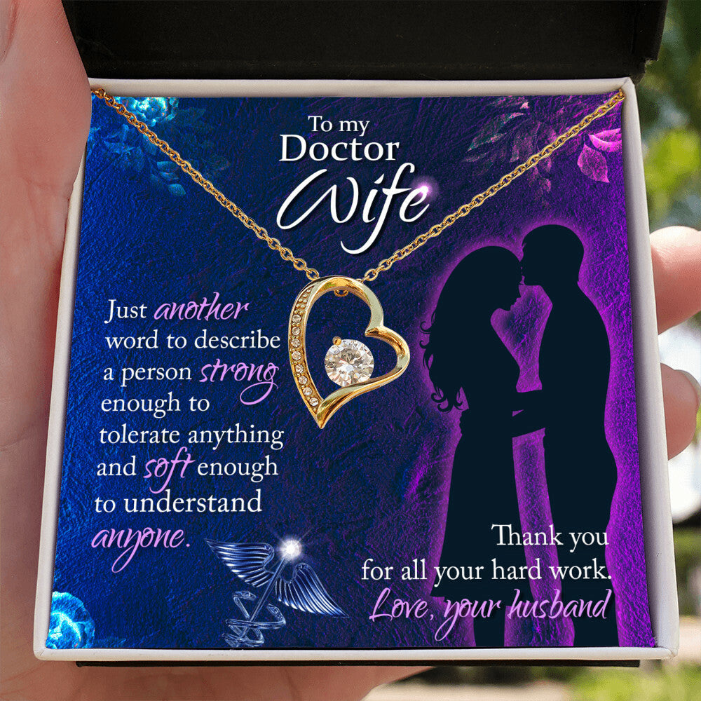 Just Another Word Healthcare Medical Worker Nurse Appreciation Gift Forever Necklace w Message Card-Express Your Love Gifts