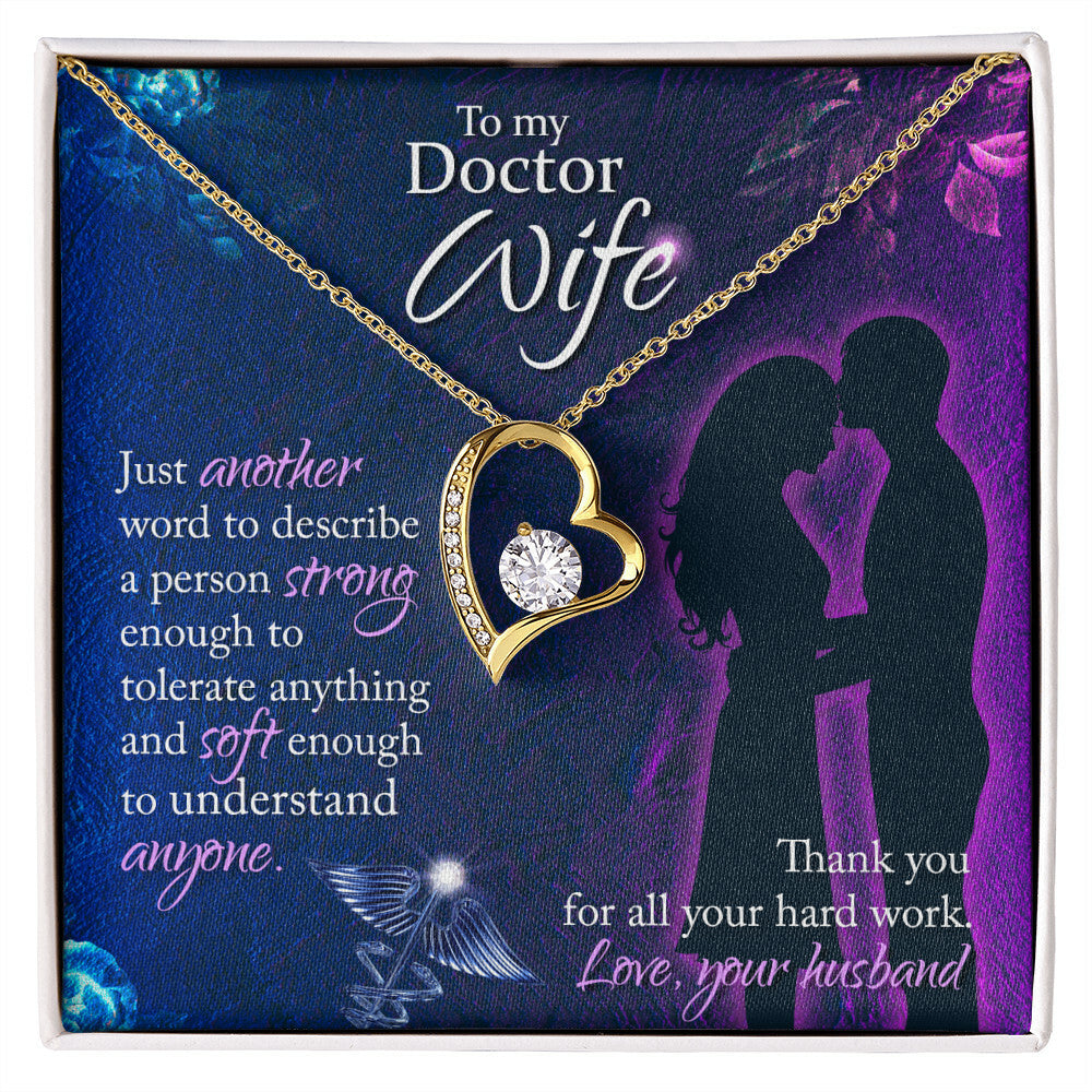 Just Another Word Healthcare Medical Worker Nurse Appreciation Gift Forever Necklace w Message Card-Express Your Love Gifts