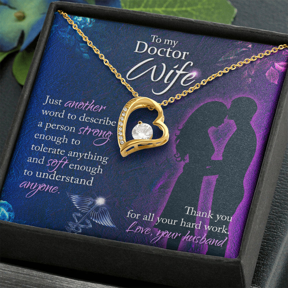 Just Another Word Healthcare Medical Worker Nurse Appreciation Gift Forever Necklace w Message Card-Express Your Love Gifts