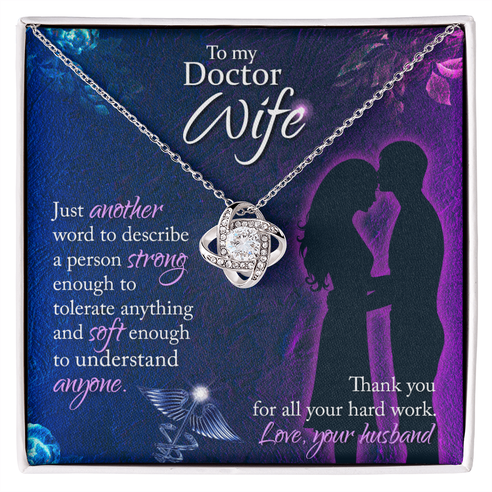 Just Another Word Healthcare Medical Worker Nurse Appreciation Gift Infinity Knot Necklace Message Card-Express Your Love Gifts