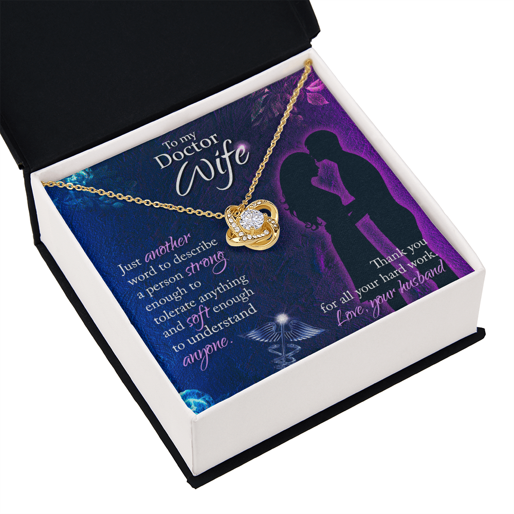 Just Another Word Healthcare Medical Worker Nurse Appreciation Gift Infinity Knot Necklace Message Card-Express Your Love Gifts