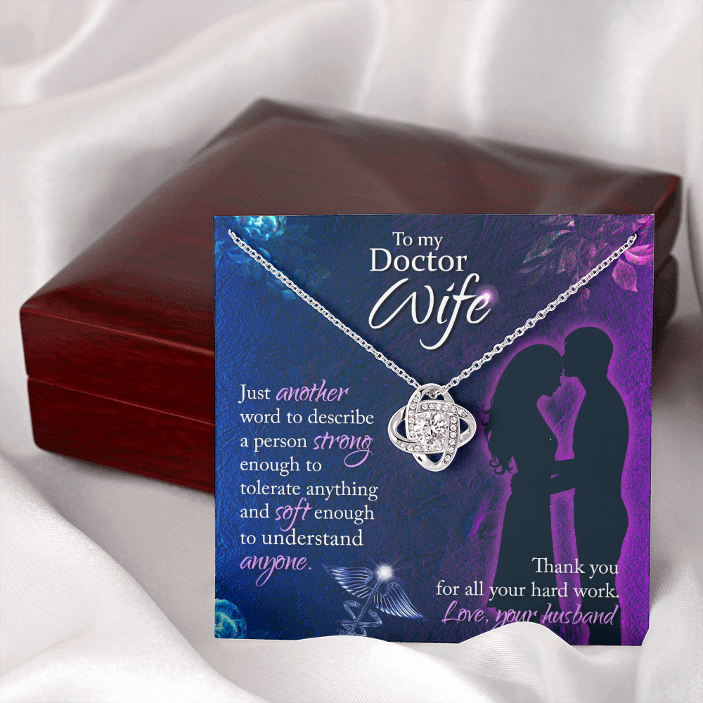 Just Another Word Healthcare Medical Worker Nurse Appreciation Gift Infinity Knot Necklace Message Card-Express Your Love Gifts