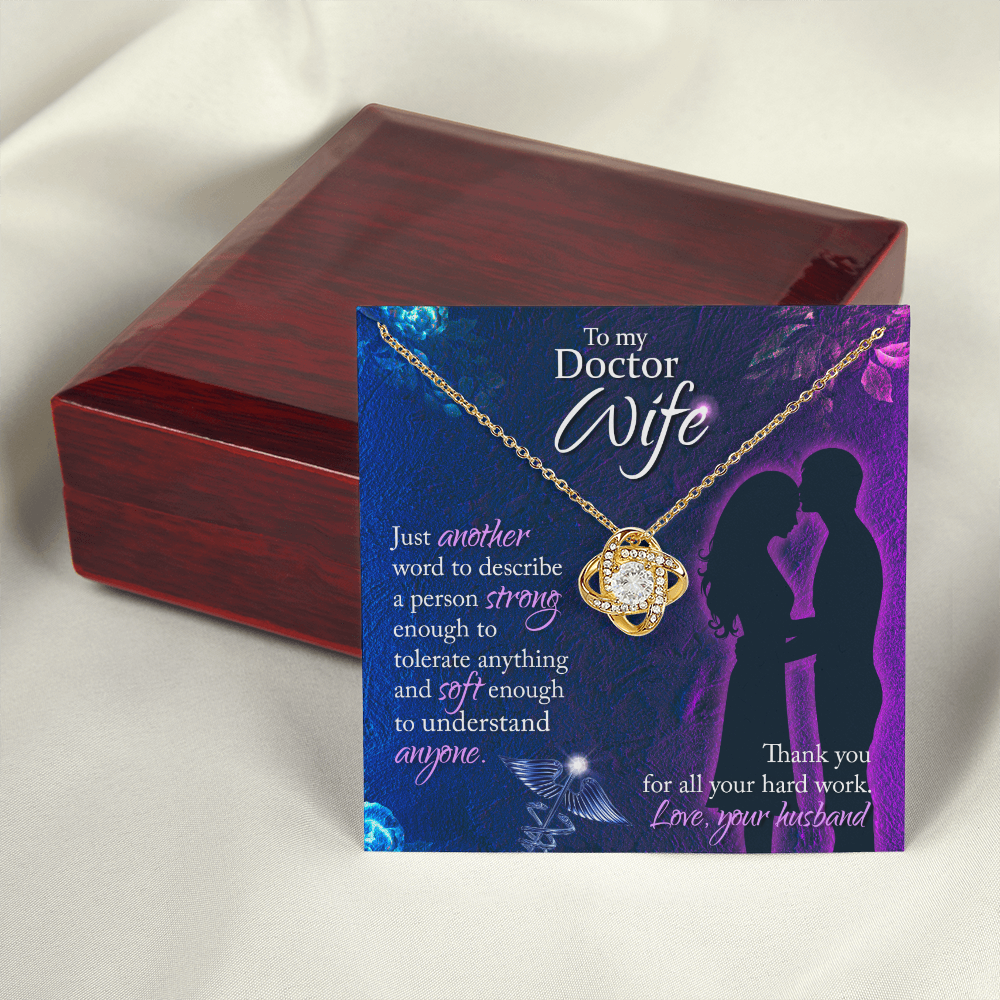 Just Another Word Healthcare Medical Worker Nurse Appreciation Gift Infinity Knot Necklace Message Card-Express Your Love Gifts