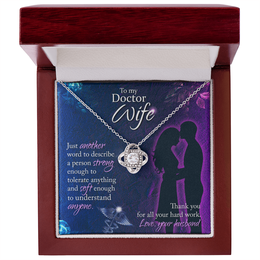 Just Another Word Healthcare Medical Worker Nurse Appreciation Gift Infinity Knot Necklace Message Card-Express Your Love Gifts