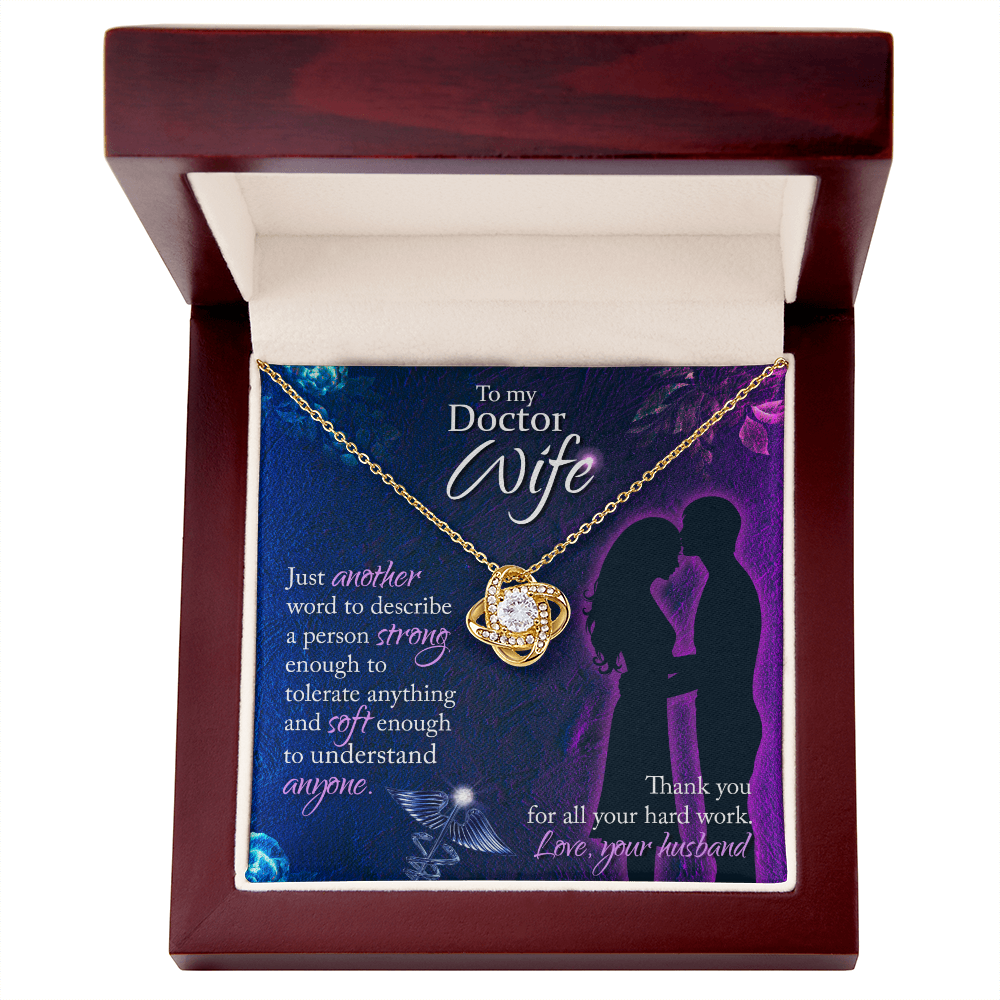 Just Another Word Healthcare Medical Worker Nurse Appreciation Gift Infinity Knot Necklace Message Card-Express Your Love Gifts