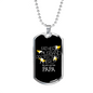 Just Call Him Papa Dog Tag Stainless Steel or 18k Gold 24" Chain-Express Your Love Gifts