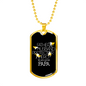 Just Call Him Papa Dog Tag Stainless Steel or 18k Gold 24" Chain-Express Your Love Gifts
