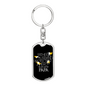 Just Call Him Papa Swivel Keychain Dog Tag Stainless Steel or 18k Gold-Express Your Love Gifts