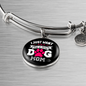 Just Dog Mom Bracelet Stainless Steel or 18k Gold Circle Bangle-Express Your Love Gifts