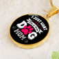 Just Dog Mom Circle Necklace Stainless Steel or 18k Gold 18-22"-Express Your Love Gifts
