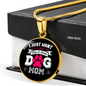 Just Dog Mom Circle Necklace Stainless Steel or 18k Gold 18-22"-Express Your Love Gifts