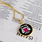 Just Dog Mom Circle Necklace Stainless Steel or 18k Gold 18-22"-Express Your Love Gifts