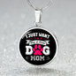 Just Dog Mom Circle Necklace Stainless Steel or 18k Gold 18-22"-Express Your Love Gifts
