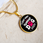 Just Dog Mom Circle Necklace Stainless Steel or 18k Gold 18-22"-Express Your Love Gifts