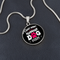 Just Dog Mom Circle Necklace Stainless Steel or 18k Gold 18-22"-Express Your Love Gifts