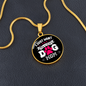 Just Dog Mom Circle Necklace Stainless Steel or 18k Gold 18-22"-Express Your Love Gifts