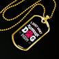 Just Dog Mom Necklace Stainless Steel or 18k Gold Dog Tag 24" Chain-Express Your Love Gifts