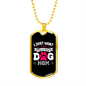 Just Dog Mom Necklace Stainless Steel or 18k Gold Dog Tag 24" Chain-Express Your Love Gifts
