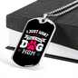 Just Dog Mom Necklace Stainless Steel or 18k Gold Dog Tag 24" Chain-Express Your Love Gifts