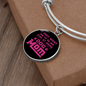 Just Dog Mom Pink Bracelet Stainless Steel or 18k Gold Circle Bangle-Express Your Love Gifts