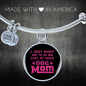Just Dog Mom Pink Bracelet Stainless Steel or 18k Gold Circle Bangle-Express Your Love Gifts