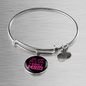 Just Dog Mom Pink Bracelet Stainless Steel or 18k Gold Circle Bangle-Express Your Love Gifts
