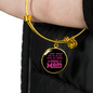 Just Dog Mom Pink Bracelet Stainless Steel or 18k Gold Circle Bangle-Express Your Love Gifts
