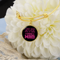 Just Dog Mom Pink Bracelet Stainless Steel or 18k Gold Circle Bangle-Express Your Love Gifts