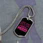 Just Dog Mom Pink Necklace Stainless Steel or 18k Gold Dog Tag 24" Chain-Express Your Love Gifts