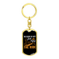 Just Enjoy The Ride Cycling Keychain Stainless Steel or 18k Gold Dog Tag Keyring-Express Your Love Gifts