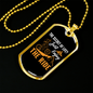Just Enjoy The Ride Cycling Necklace Stainless Steel or 18k Gold Dog Tag 24"-Express Your Love Gifts