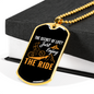Just Enjoy The Ride Cycling Necklace Stainless Steel or 18k Gold Dog Tag 24"-Express Your Love Gifts