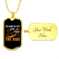 Just Enjoy The Ride Cycling Necklace Stainless Steel or 18k Gold Dog Tag 24"-Express Your Love Gifts