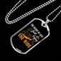 Just Enjoy The Ride Cycling Necklace Stainless Steel or 18k Gold Dog Tag 24"-Express Your Love Gifts