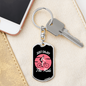 Just Enjoy The Ride Cycling Pink Keychain Stainless Steel or 18k Gold Dog Tag Keyring-Express Your Love Gifts