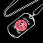 Just Enjoy The Ride Cycling Pink Necklace Stainless Steel or 18k Gold Dog Tag 24"-Express Your Love Gifts