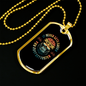 Just Get Faster Cycling Necklace Stainless Steel or 18k Gold Dog Tag 24"-Express Your Love Gifts