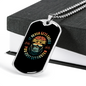 Just Get Faster Cycling Necklace Stainless Steel or 18k Gold Dog Tag 24"-Express Your Love Gifts