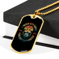 Just Get Faster Cycling Necklace Stainless Steel or 18k Gold Dog Tag 24"-Express Your Love Gifts