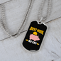 Just HODL Pig Crypto Necklace Stainless Steel or 18k Gold Dog Tag 24" Chain-Express Your Love Gifts