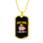Just HODL Pig Crypto Necklace Stainless Steel or 18k Gold Dog Tag 24" Chain-Express Your Love Gifts