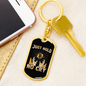 Just Hold Bitcoin Crypto Keychain Stainless Steel or 18k Gold Dog Tag Keyring-Express Your Love Gifts