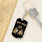 Just Hold Bitcoin Crypto Keychain Stainless Steel or 18k Gold Dog Tag Keyring-Express Your Love Gifts