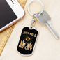 Just Hold Bitcoin Crypto Keychain Stainless Steel or 18k Gold Dog Tag Keyring-Express Your Love Gifts