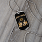 Just Hold Bitcoin Crypto Necklace Stainless Steel or 18k Gold Dog Tag 24" Chain-Express Your Love Gifts