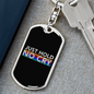 Just Hold Crypto Keychain Stainless Steel or 18k Gold Dog Tag Keyring-Express Your Love Gifts